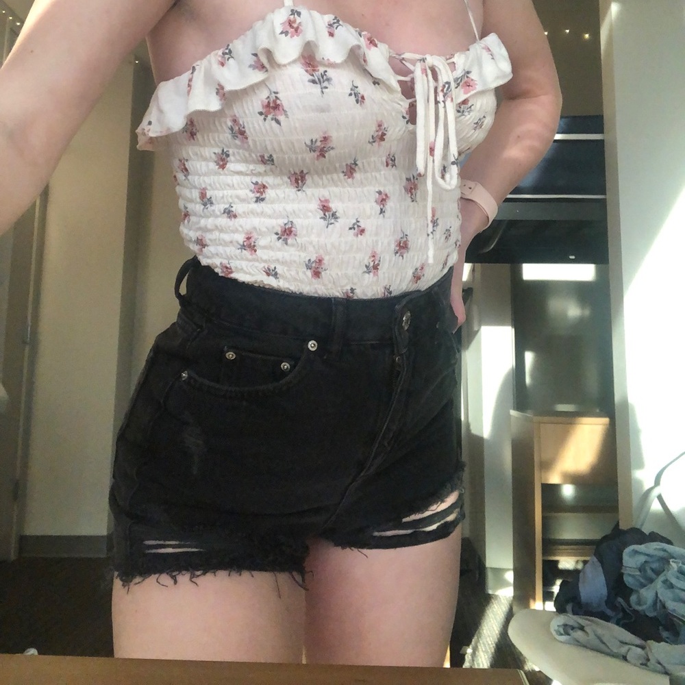 Topshop Denim Mom Shorts
